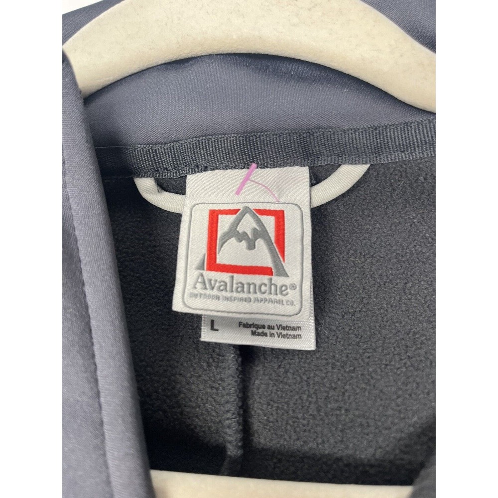 Avalanche Jacket Mens Large gray Soft Shell Weather Shield Pockets zip ski snow - Picture 7 of 10